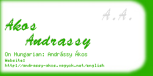 akos andrassy business card